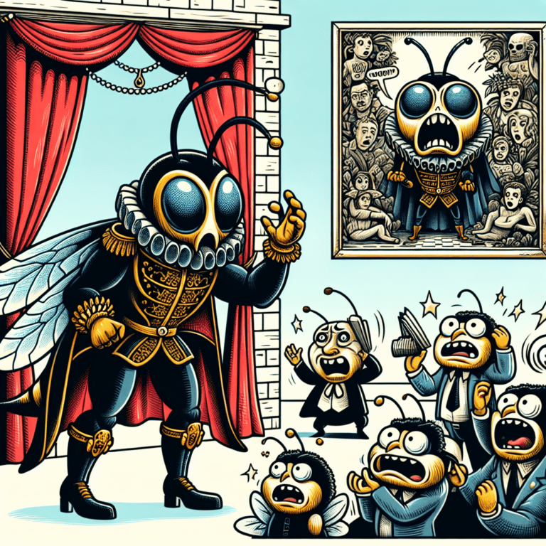 a cartoon of a bee in a garmentPrévenir pique-nique Guêpe Caen - Comment prévenir les guêpes lors des pique-niques à Caen?