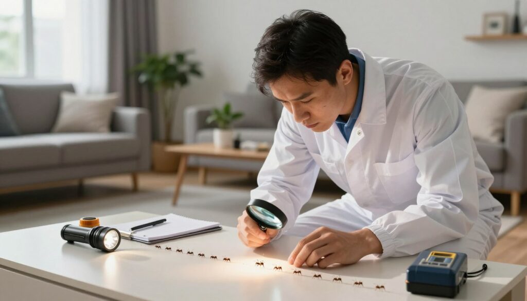inspection diagnostic fourmis technicien